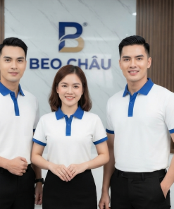 Polo phối màu AT-PPM-06 – Trắng phối coban