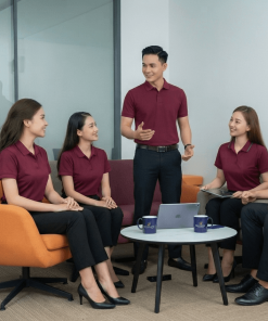 Polo văn phòng AT-PL-05 – Đỏ đô