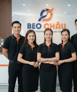 Polo văn phòng AT-PL-06 – Đen phối cam