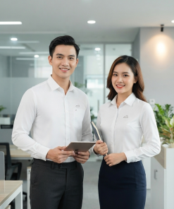Sơ mi tay dài AT-SMTD-01 – Trắng thanh lịch